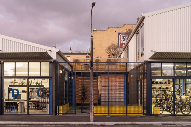 The intersection of the retail and workplace on the ground-floor, and the apartment above. 
