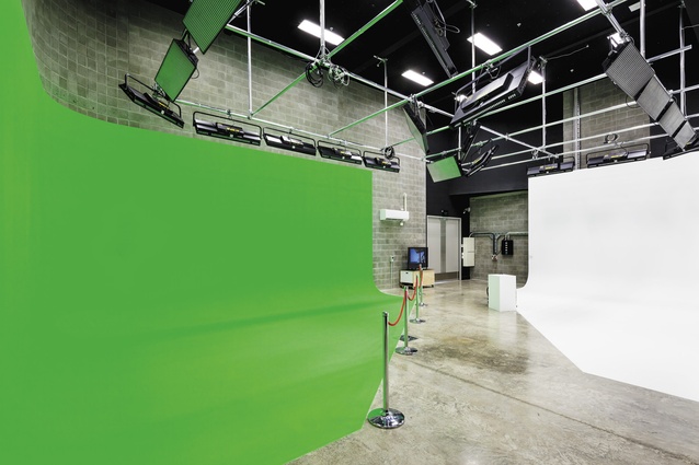 The ‘green and white’ room, another of the building’s studios.