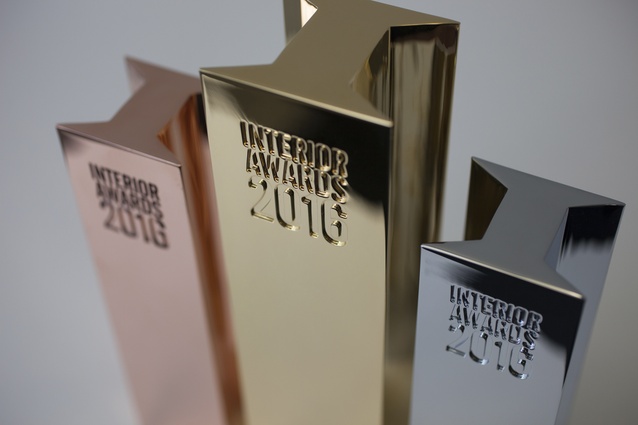 Trophies from the 2016 Interior Awards.