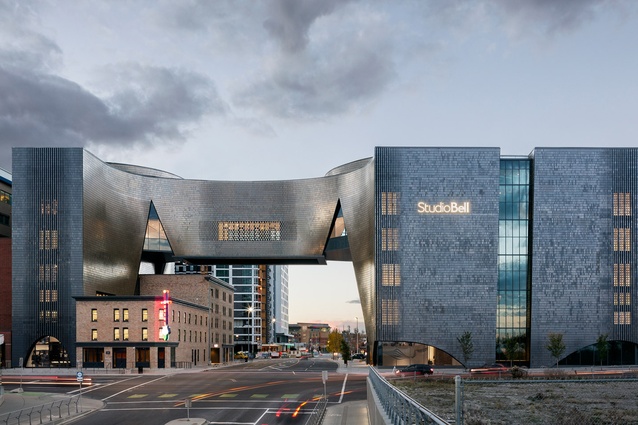 The enormous Studio Bell in Canada covers two city blocks and is clad in bronze-hued tiles. Dedicated to Canadian music, the centre houses a 300-seat concert hall, exhibition space and recording studios.