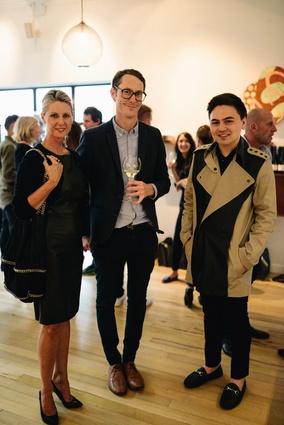 From left: Vicki Vuleta (Design55), Michael Barrett (<em>Interior</em>) and Gerry Hetit (Design55).