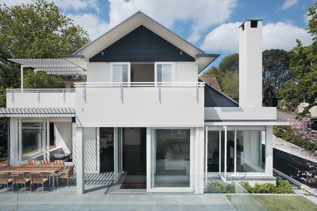 West elevation of the Remuera house designed by Malcolm Walker.