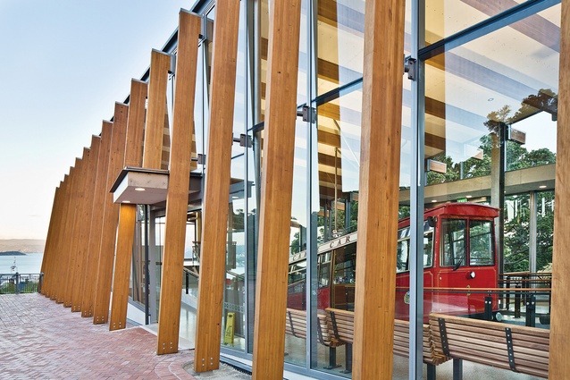 <em>Kelburn Cable Car Terminus</em> by Rik Slessor of Bevan Slessor Architects won the Commercial Architectural Excellence category at the 2014 NZ Wood Resene Timber Design Awards.