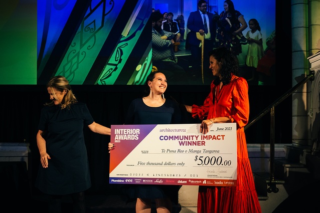 Winners of the inaugural Community Impact award, ĀKAU and Te Puna Reo o Manga Tangaroa.