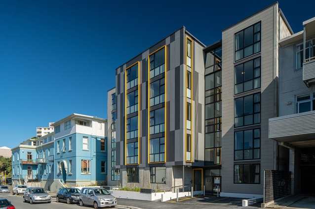 Shortlisted – Housing Multi-unit: Housing NZ, Hanson St by Herriot Melhuish O'Neill Architects (Wellington studio).