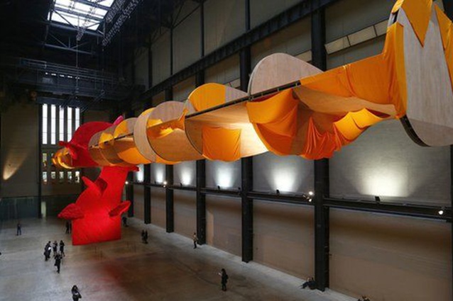 Richard Tuttle's 2014 installation at the Tate Modern Turbine Hall: I Don’t Know. The weave of textile language.