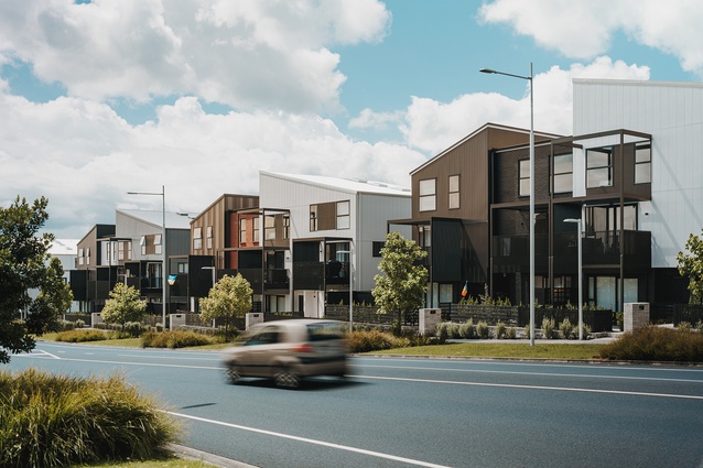 Shortlisted - Housing- Multi Unit: Te Uru Walk-up Terraces by Construkt Architects. 