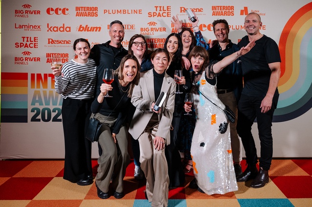 The team from Unispace, finalists in the Workplace over 1000m<sup>2</sup> for both Russell McVeagh, Wellington and Meridian Energy, Wellington.