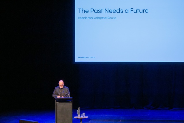 Ian Moore presents the Sir Ian Athfield Memorial lecture at the ASB Waterfront Theatre.