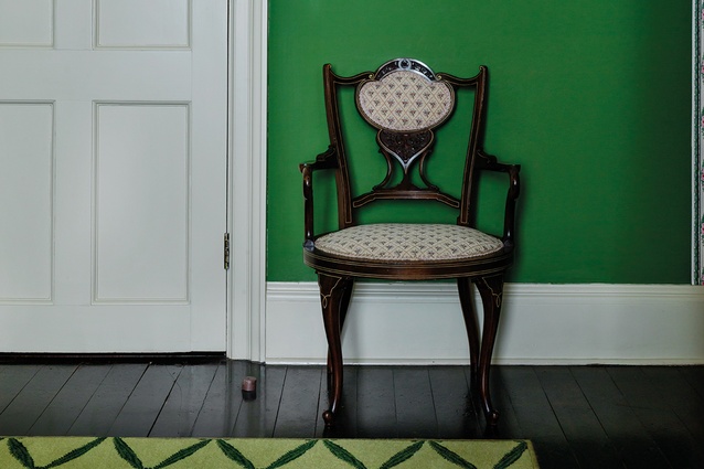 Detail from the green bedroom.