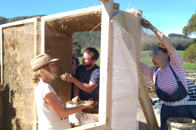 A strawbale workshop in Ōtaki.
