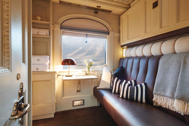 Textiles, antique brass handles and ornate wood detailing give these carriages a classic feel while traditional local artisans give it a unique sense of place. 