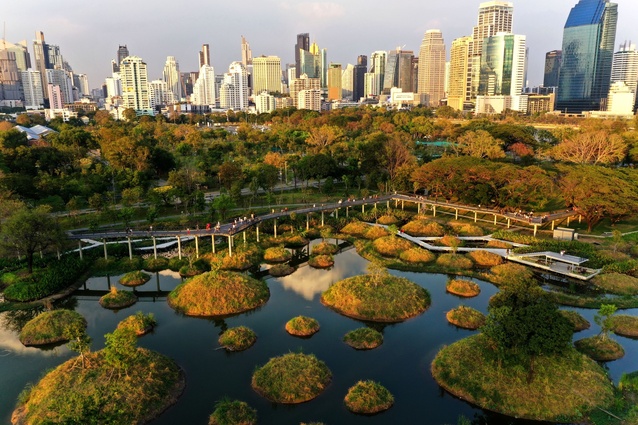 Landscape of the Year went to Benjakitti Forest Park: Transforming a Brownfield into an Urban Ecological Sanctuary by TURENSCAPE, Arsomsilp Community and Environmental Architect in Thailand.