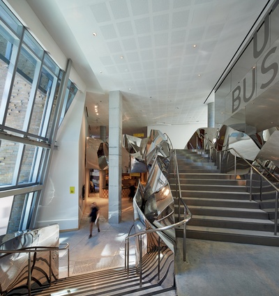 Prominent use of stairways is a feature of the UTS Business School interior.