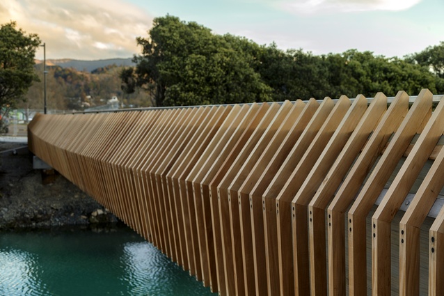 Winner: Exterior Structure Design Award – Saltwater Creek Cycleway Bridge by Jerram Tocker Barron Architects.