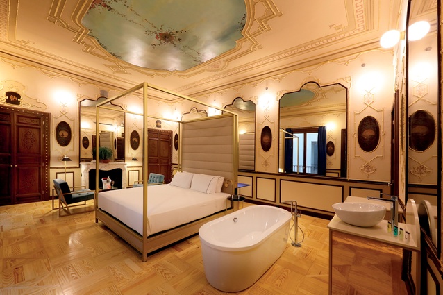 Barely anything in Madrid’s Axel Hotel touches the historical walls.