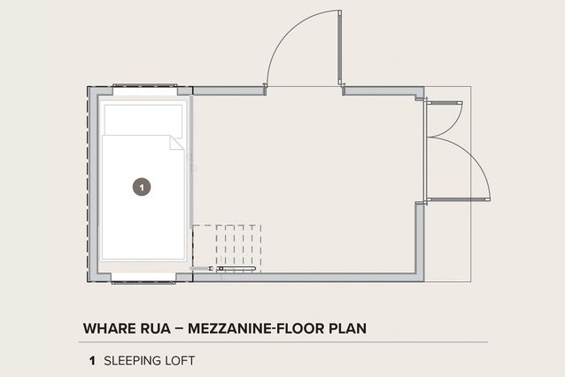 Whare Rua - Mezzanine floor plan
