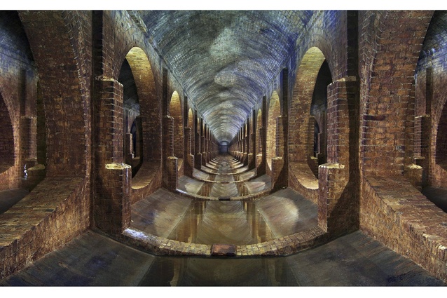 Interiors category: Photographer: Matt Emmett. Covered Reservoir, Finsbury Park, London, United Kingdom. Architect: East London Water Works Company 1868.