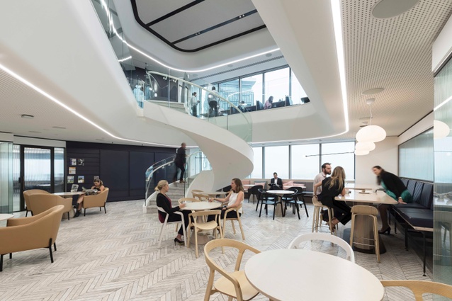 Warren and Mahoney's winning design of the law offices of Russell McVeagh challenges the conventional design of legal workplaces with an open plan layout.
