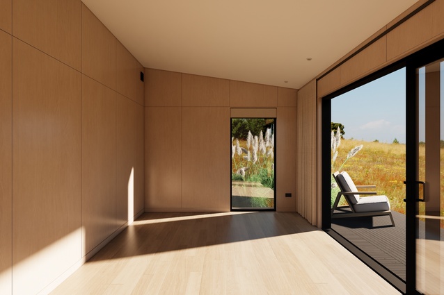 A basic Bento studio space. Floors are in 3mm feature-grade European Oak with Pureply Maple to walls.