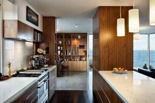 Timber joinery in the kitchen adds textural interest.