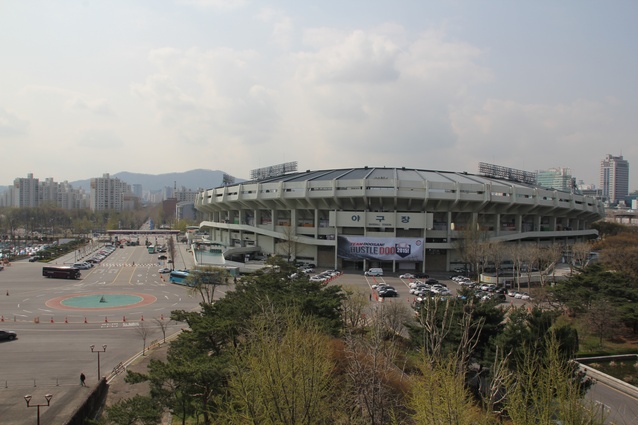 Baseball stadium at Jamsil Sports Complex.