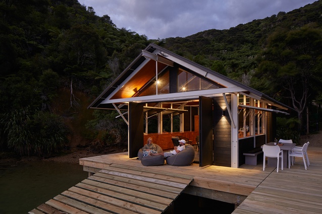 Shortlisted - Small Project Architecture: Lochmara Bay Boatshed by Warren and Mahoney Architects.