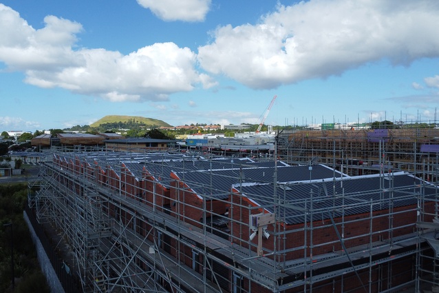 Standardised medium-density housing under construction in Auckland.