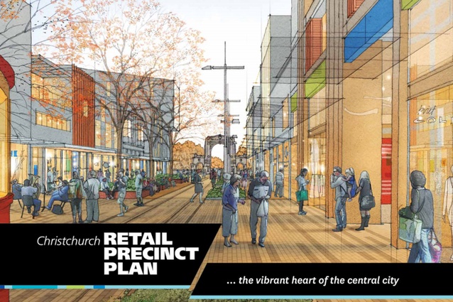 Retail precinct master plan, 2014 by Athfield Architects and CERA's Christchurch Central Development Unit alongside a specialist consultant team, land owners and key stakeholders.