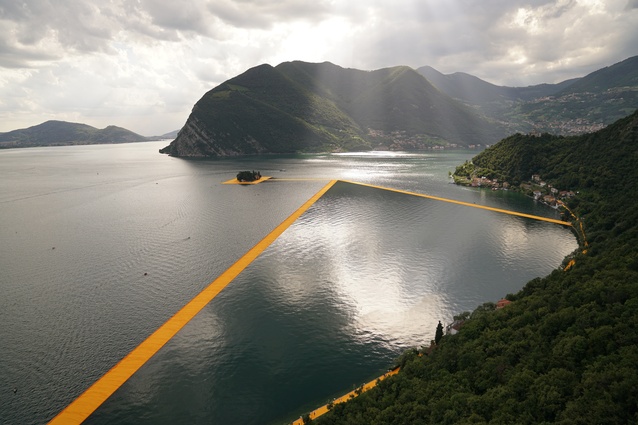 The Floating Piers by Christo and Jeanne-Claude, Lake Iseo, Italy, 2014-16.