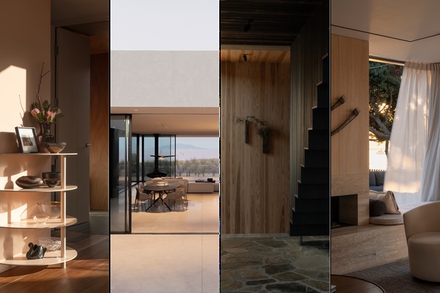 This year’s Residential finalists. From left: Matuku Moana, Sandtrap, S.K.I House, Palimpsest House.