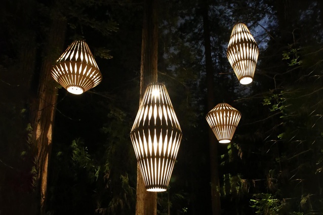 Finalist: Installation — 'Nightlights' for Redwoods Treewalk Rotorua by David Trubridge.