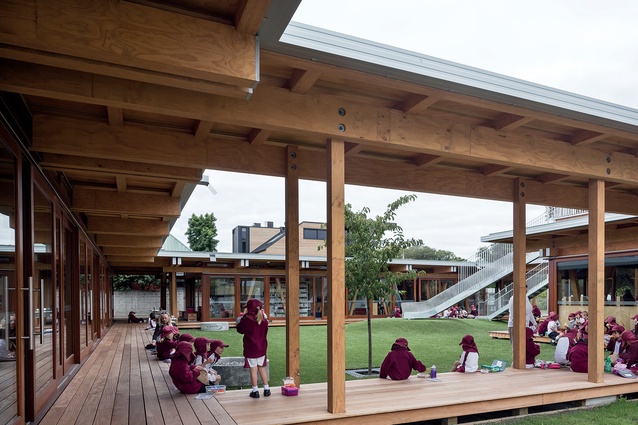 Plenty of outdoor space and green outlooks reflect the ‘garden city, garden school’ concept proposed by the architects.