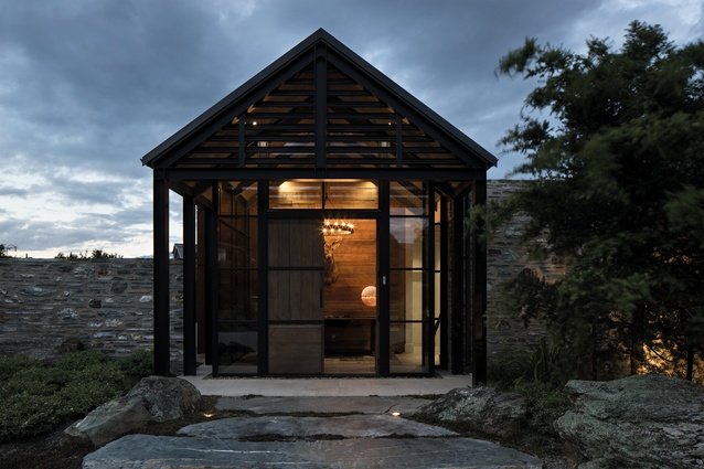 Entry to the home is through a generous glazed pavilion.