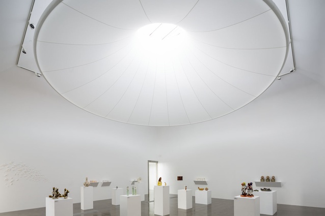 A striking hanging lantern has been devised to funnel and diffuse natural light into Gallery 2. 