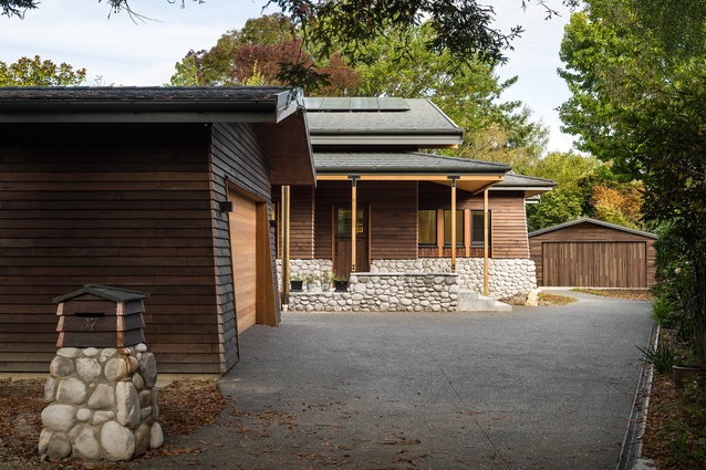 The dark timber exterior provides a sense of mystery, derived from the Japanese philosophy of ‘wabi-sabi’.