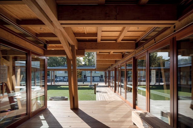 “The beautifully detailed and executed glass and timber pavilions have been positioned on the site to open the school up to the street,” says juror Andrea Bell.