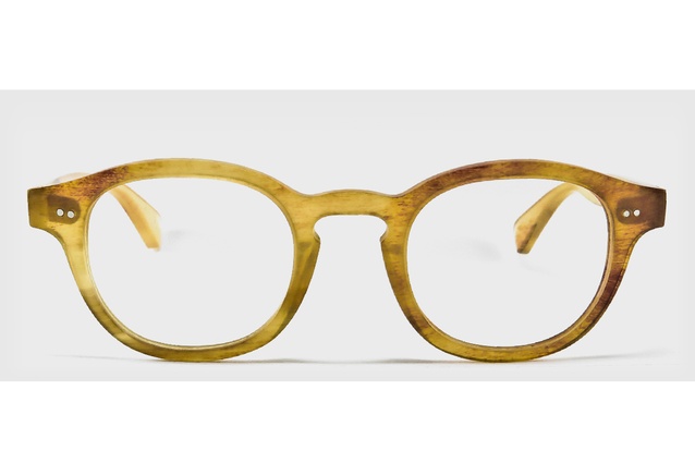 Lewis Fredericks' <a href="http://lewisfredericks.co.nz/" target="_blank"><u>handcrafted horn eyewear</u></a>. Each frame is unique, with naturally-occurring variations in colour, striations and horn pattern.