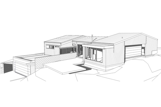 Harris residence by Energy Architecture NZ in conjunction with Hyndman Taylor Architects. A low energy design with structural insulated panel construction and triple glazed windows.