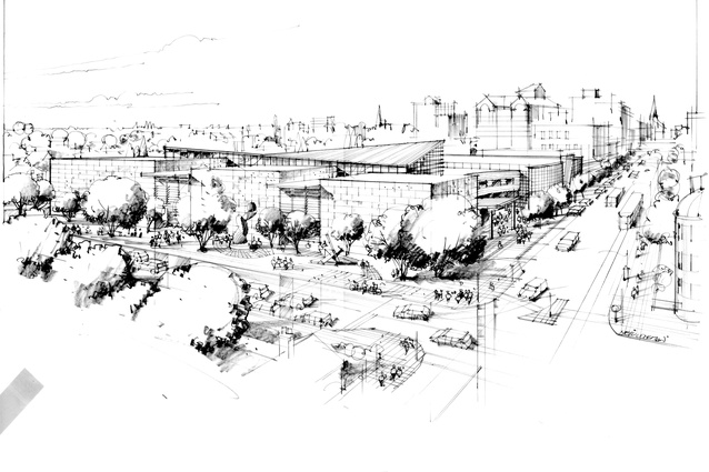 Sketch for Christchurch Art Gallery competition (1998)