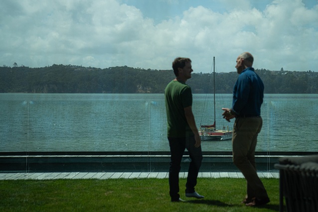 “That view”. Here Spencer tours Seaward House by Marc Lithgow from Space Division, a certified Passive House in Auckland.