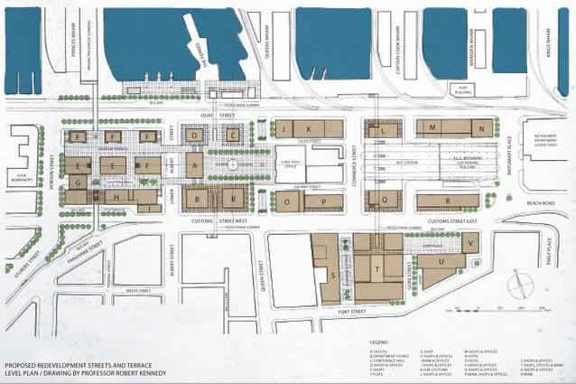 Proposed redevelopment streets and terrace level plan.