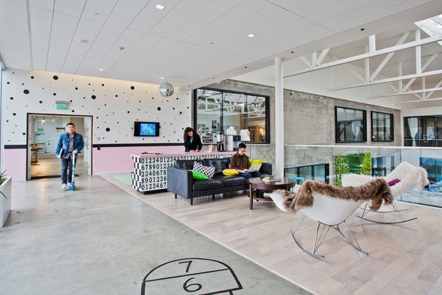 Airbnb office in San Francisco, designed by Gensler and Interior Design Fair.