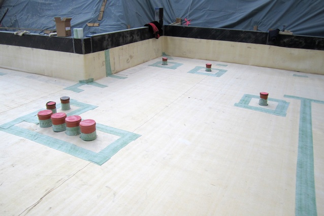 Sika Proof A waterproofing system being laid.