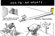 Cartoon - Malcolm Walker ‘NZS F4 — an update...’