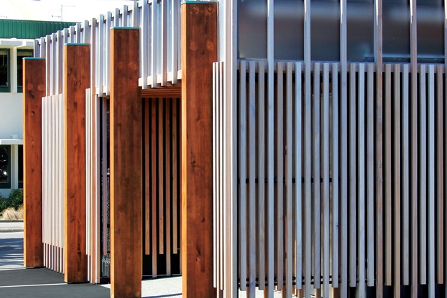 <em>Eastbourne Public Toilets</em> by Rik Slessor of Bevan Slessor Architects won the Exterior Innovation category at the 2014 NZ Wood Resene Timber Design Awards.