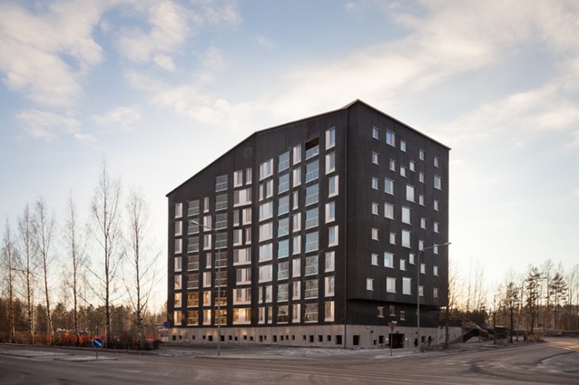 Puukuokka housing block, designed by OOPEAA, is the first eight-storey timber building in Finland, and has been awarded the 2015 Finlandia Prize for Architecture.