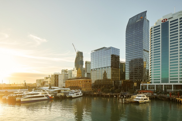 Once one of the tallest monoliths on the waterfront, Te Kaha has been re-clad to reflect its mixed-use spaces.