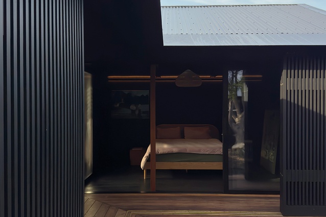 Shadowing beneath the razor-thin eave.