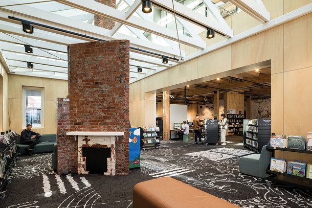 Within Pioneer Hall is the memorable centre of the children’s library.